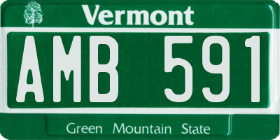 VT license plate AMB591