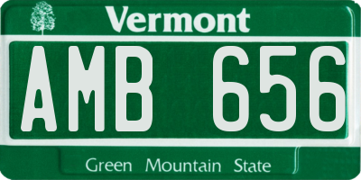 VT license plate AMB656