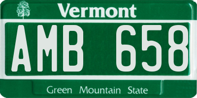 VT license plate AMB658