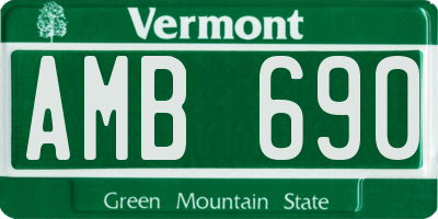 VT license plate AMB690