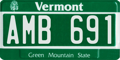 VT license plate AMB691