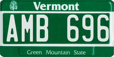 VT license plate AMB696