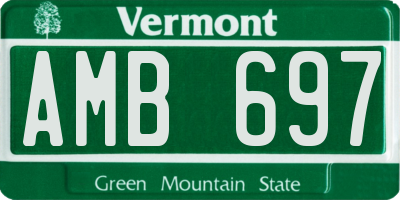 VT license plate AMB697