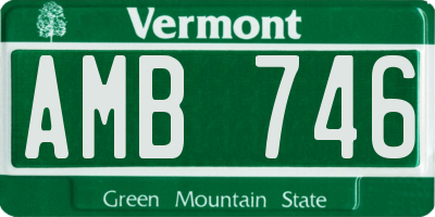 VT license plate AMB746