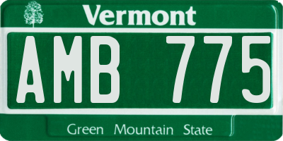VT license plate AMB775