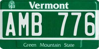 VT license plate AMB776