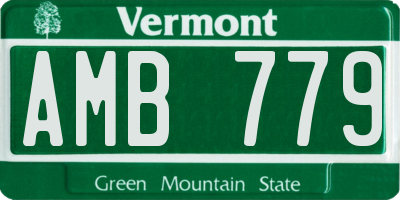 VT license plate AMB779