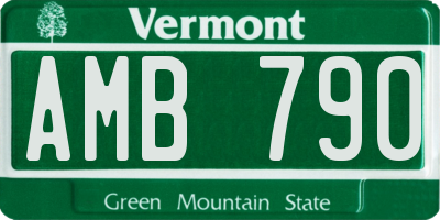 VT license plate AMB790