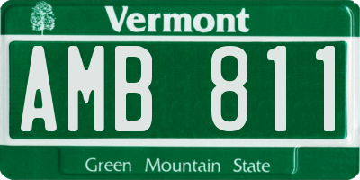 VT license plate AMB811