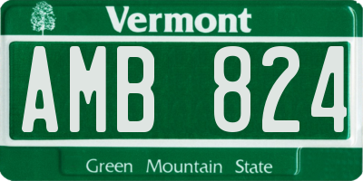 VT license plate AMB824