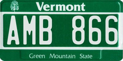 VT license plate AMB866