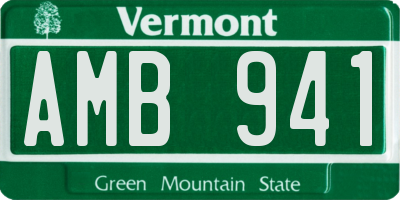 VT license plate AMB941