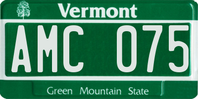 VT license plate AMC075