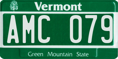 VT license plate AMC079