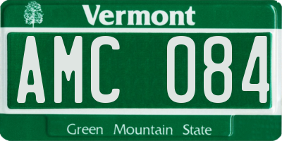 VT license plate AMC084