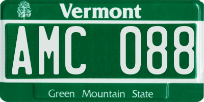 VT license plate AMC088
