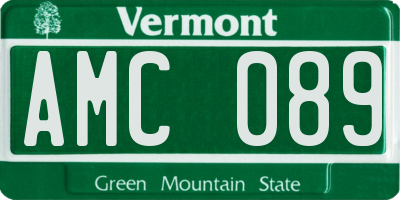 VT license plate AMC089