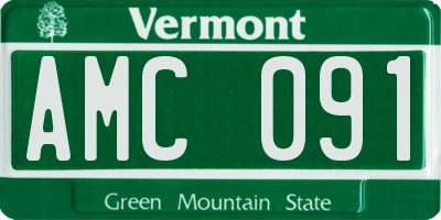 VT license plate AMC091