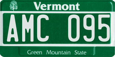 VT license plate AMC095