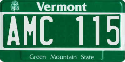 VT license plate AMC115