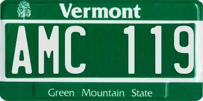 VT license plate AMC119