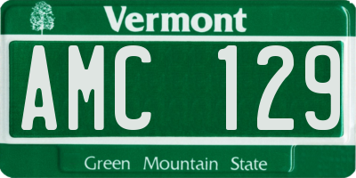 VT license plate AMC129