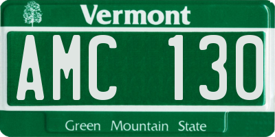 VT license plate AMC130