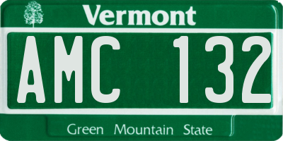 VT license plate AMC132