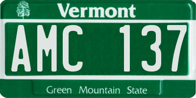 VT license plate AMC137