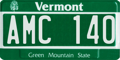 VT license plate AMC140