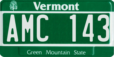 VT license plate AMC143
