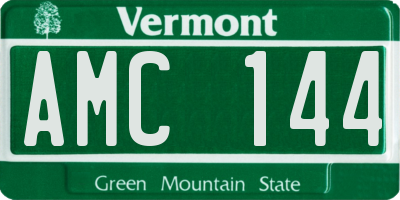 VT license plate AMC144