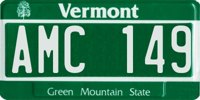 VT license plate AMC149