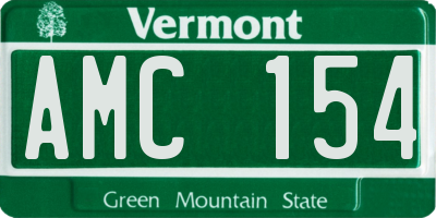 VT license plate AMC154