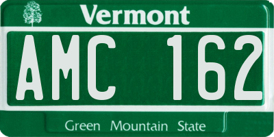 VT license plate AMC162