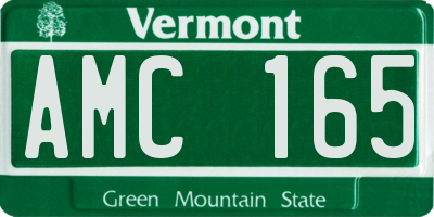 VT license plate AMC165
