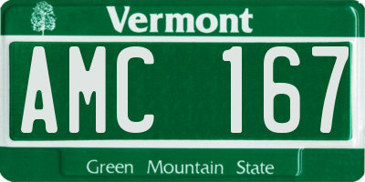 VT license plate AMC167