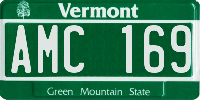 VT license plate AMC169