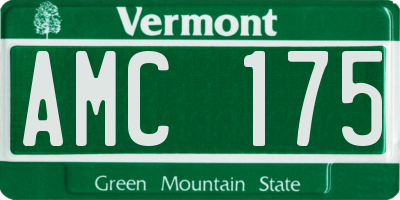 VT license plate AMC175