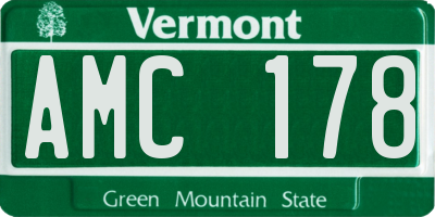VT license plate AMC178