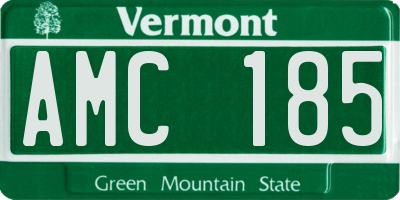 VT license plate AMC185