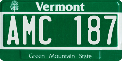 VT license plate AMC187