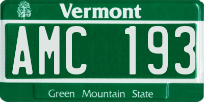 VT license plate AMC193