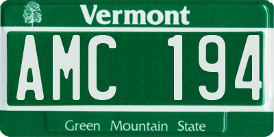 VT license plate AMC194