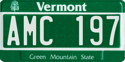 VT license plate AMC197