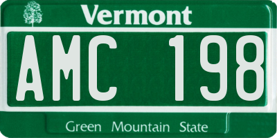 VT license plate AMC198