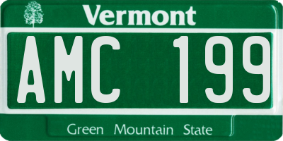 VT license plate AMC199