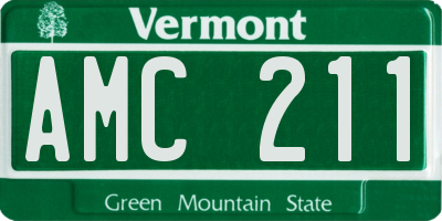 VT license plate AMC211