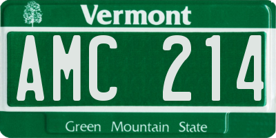 VT license plate AMC214