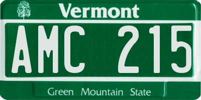 VT license plate AMC215